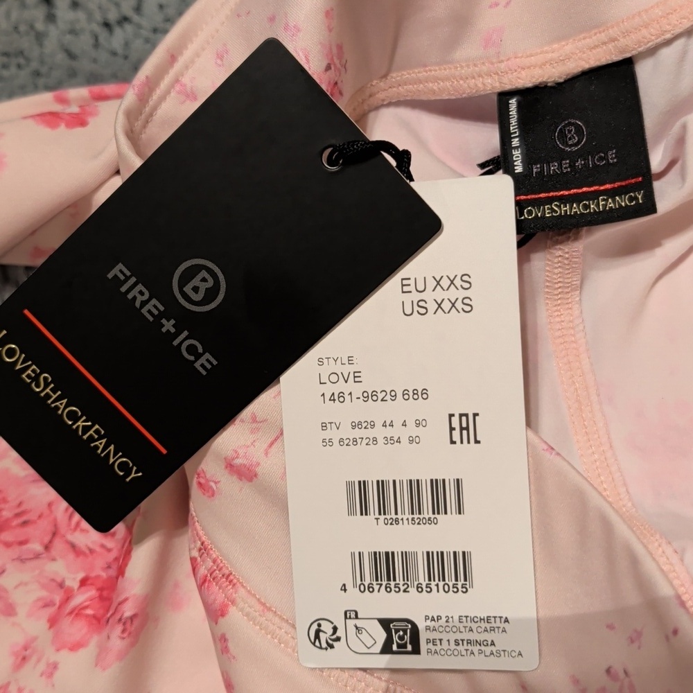 Bogner X LoveShackFancy Fire & Ice Lovely Base Layer Pants sz XXS Magenta Glow - Picture 2 of 16